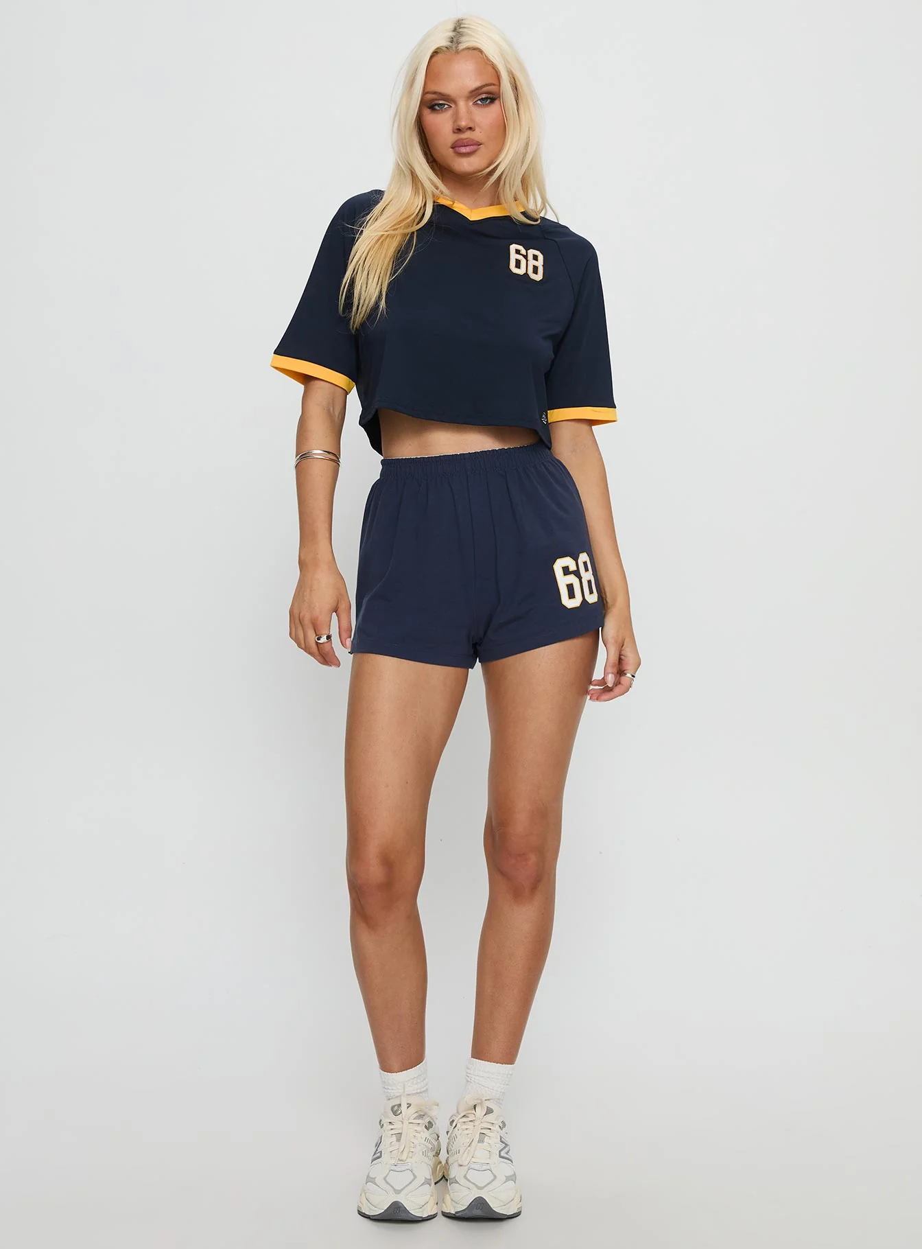 UC Berkeley Cropped Soccer Jersey Tee Blue - Image 2