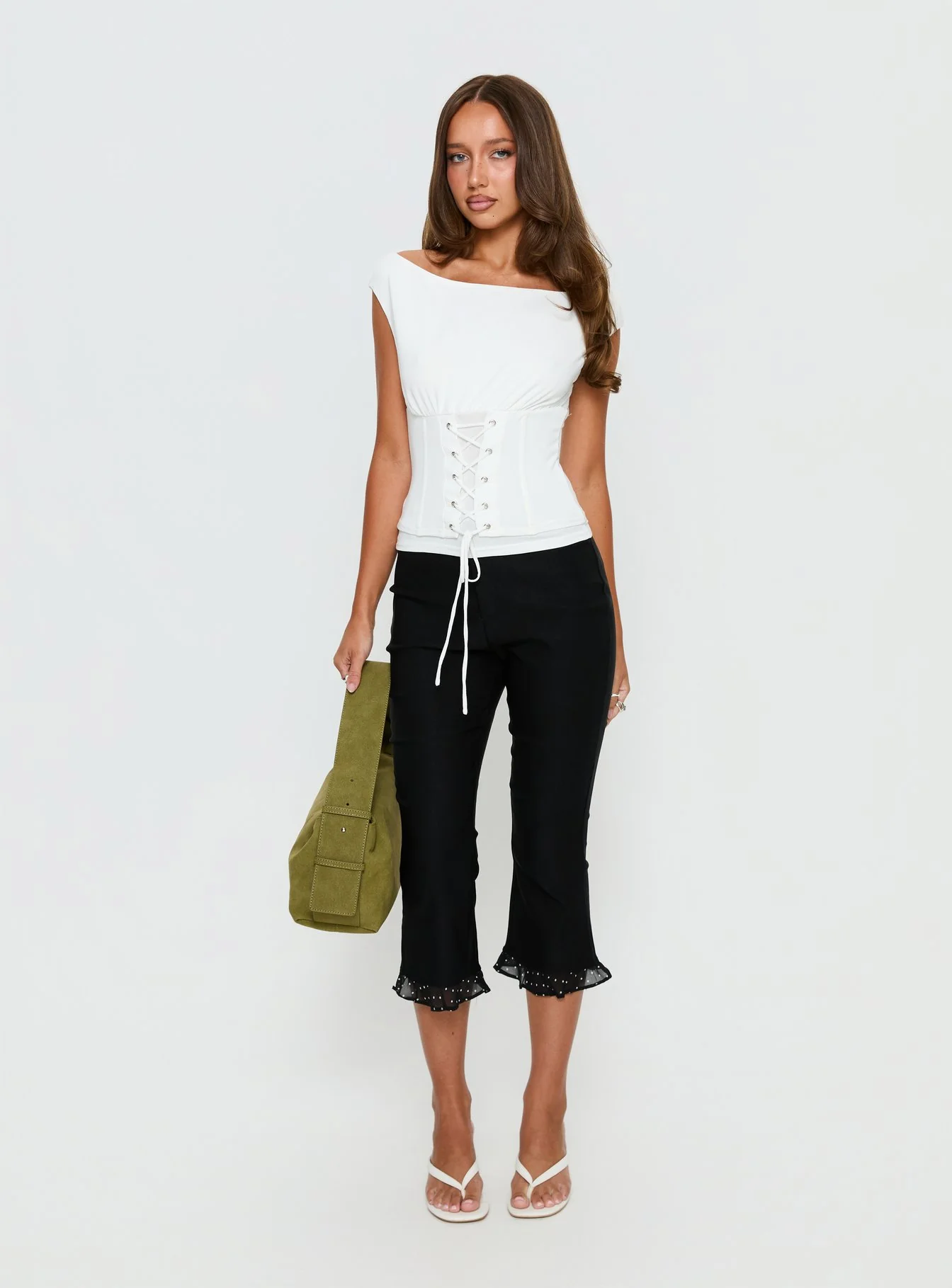 Unbothered Corset Top White - Image 3