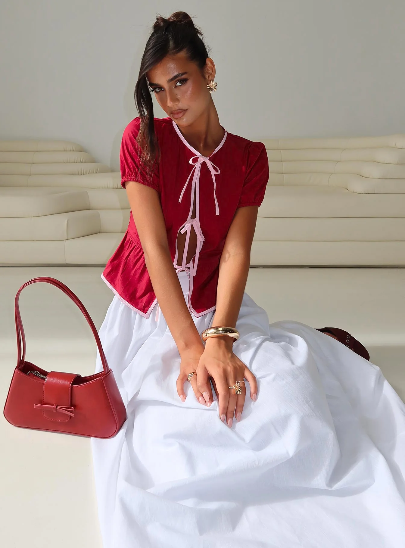 Valerio Maxi Skirt White - Image 9