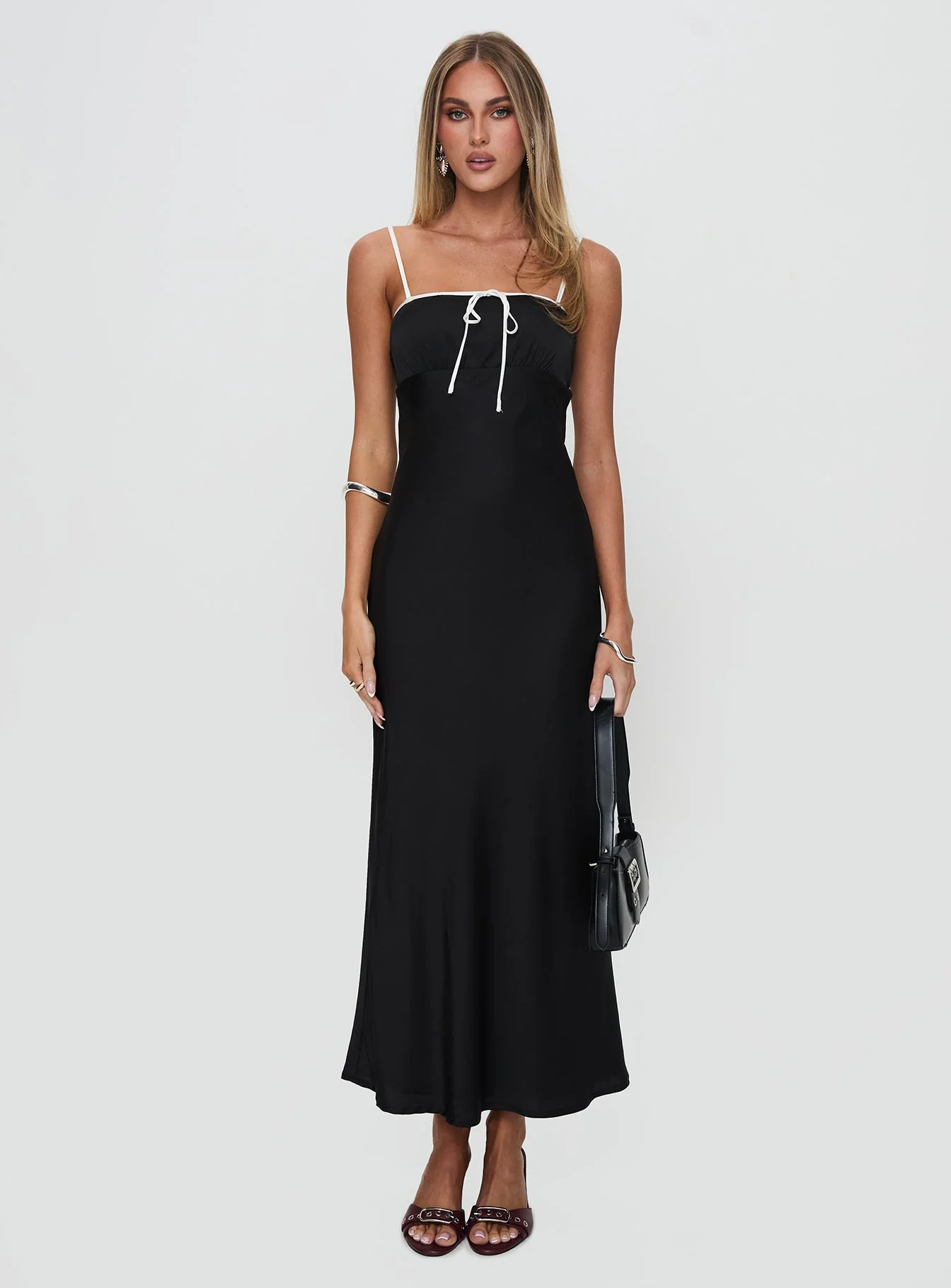 Vasiliki Maxi Dress Black / White - Image 7