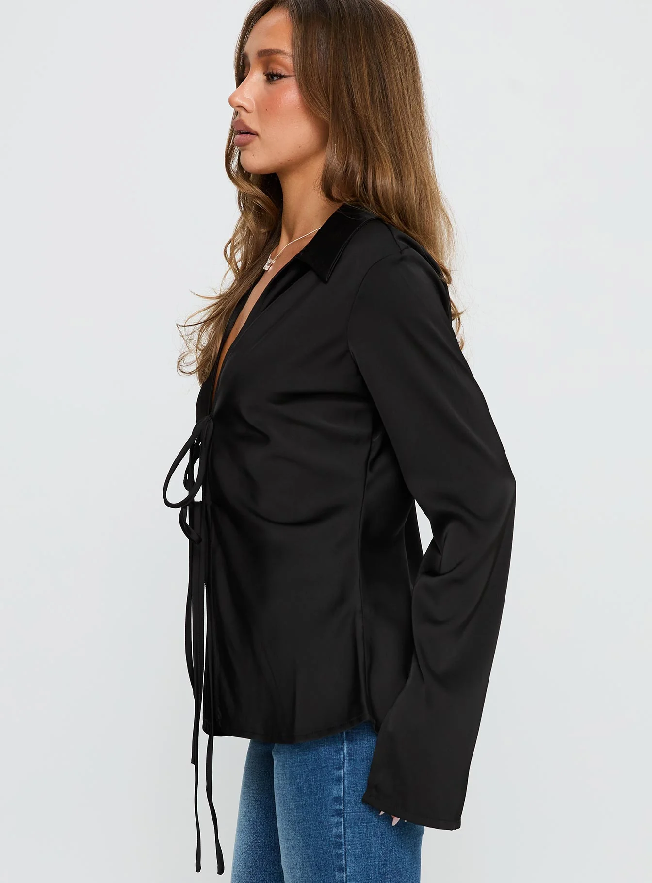 Way Life Goes Long Sleeve Top Black - Image 3