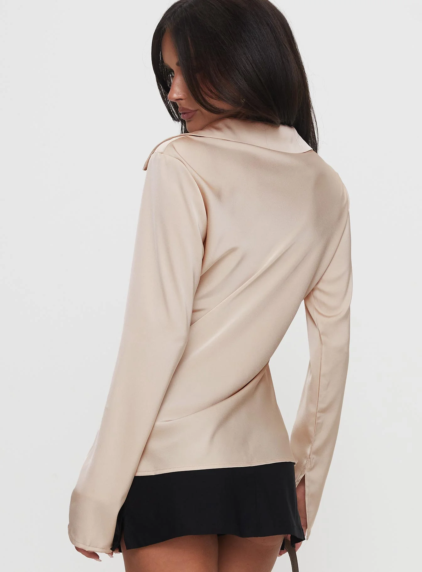 Way Life Goes Long Sleeve Top Champagne - Image 4