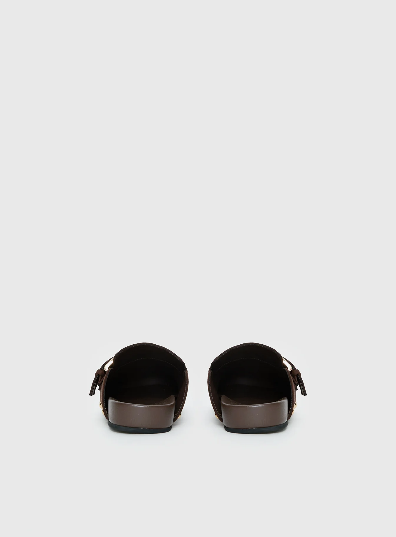 Way Life Goes Stud Detail Clogs Chocolate - Image 4