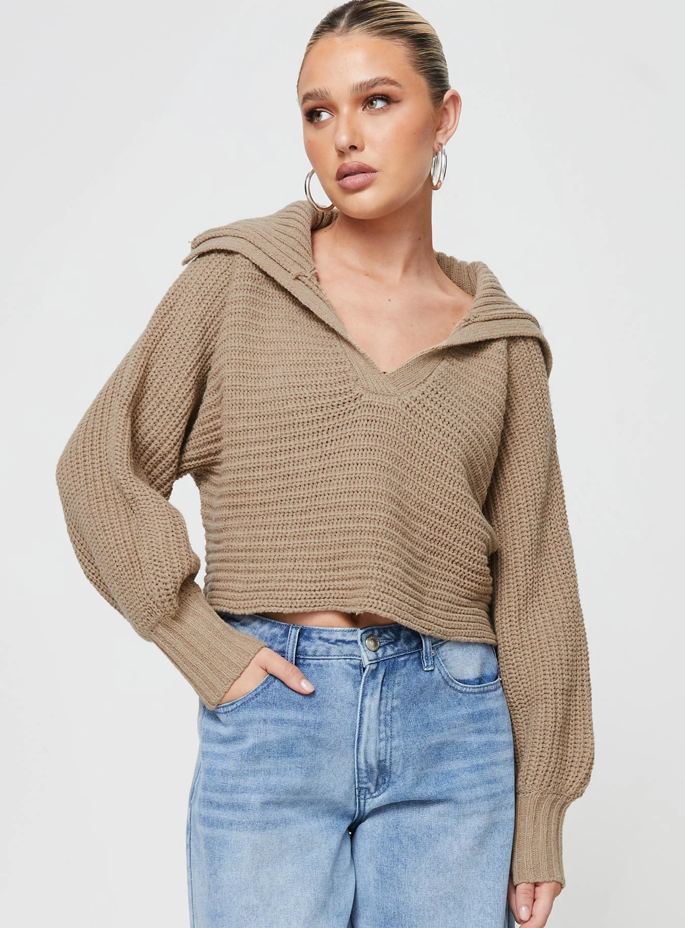 Wester Ribbed Sweater Mocha - Image 2