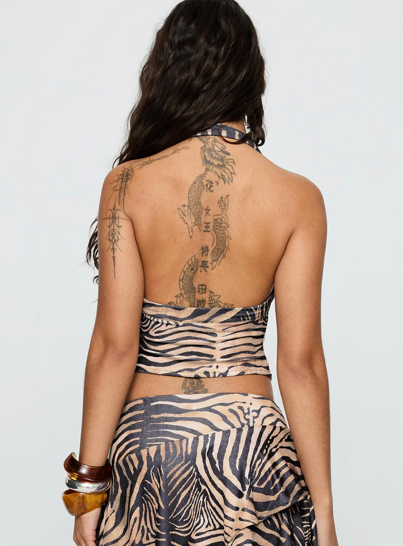 Where Were You Cowl Neck Top Tiger - Image 5