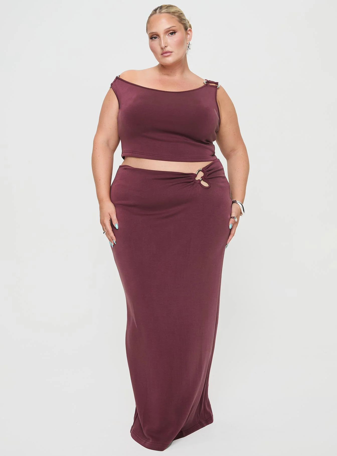 Whiley Maxi Skirt Mauve Curve - Image 4