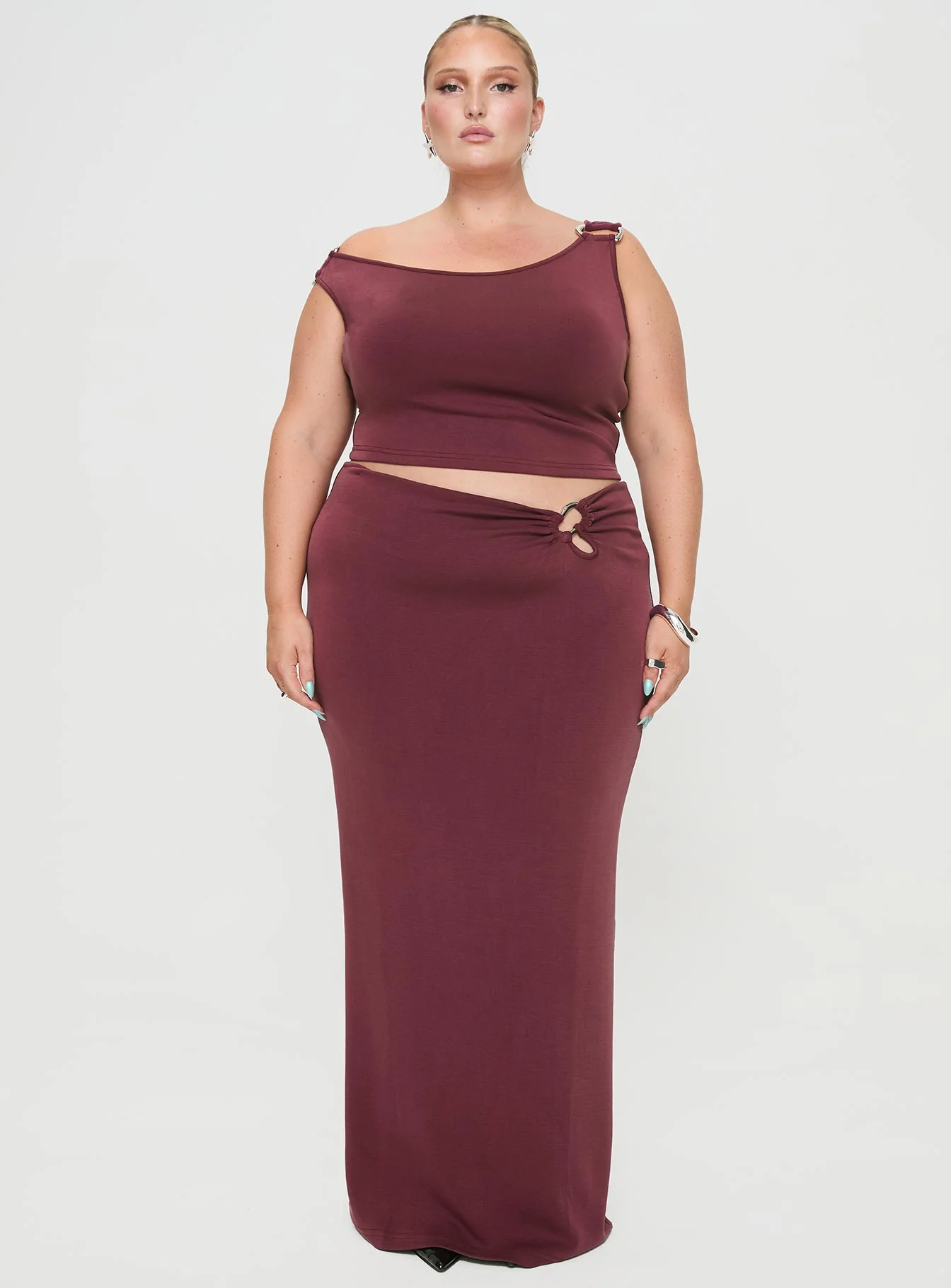 Whiley Maxi Skirt Mauve Curve - Image 8
