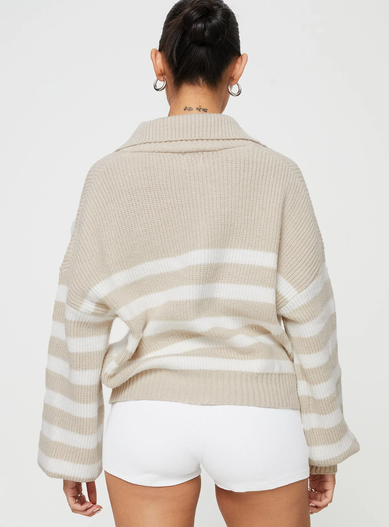 Williamson Stripe Sweater Beige - Image 5