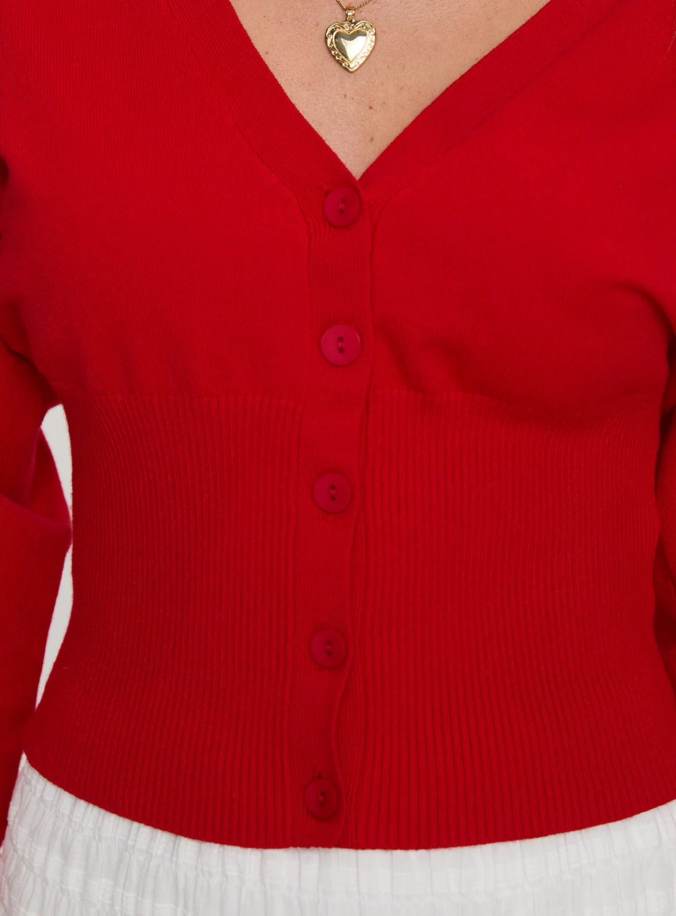 Wistfully Knit Cardigan Red - Image 6