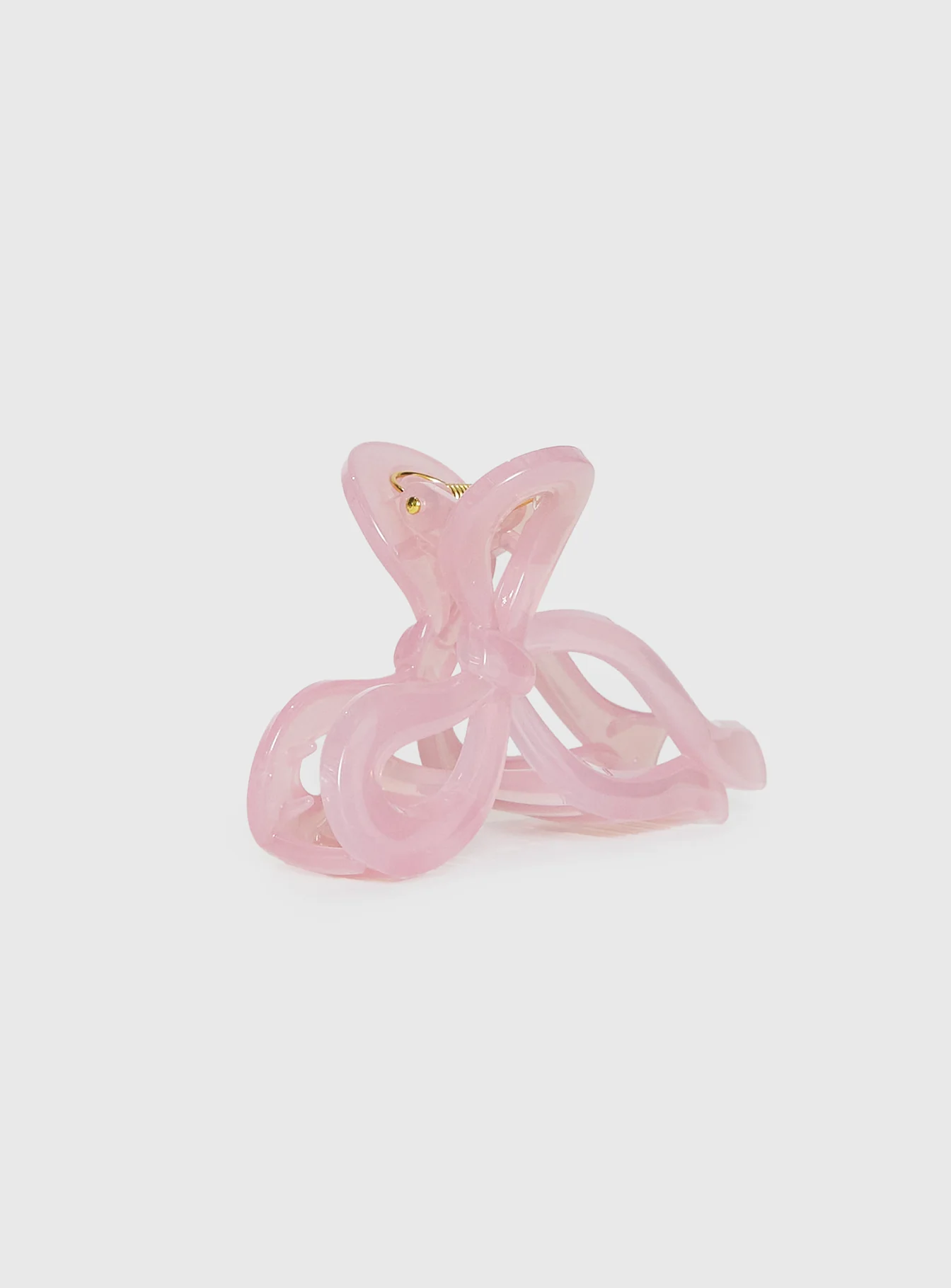 With A Bow Hair Clip Pink - Image 3