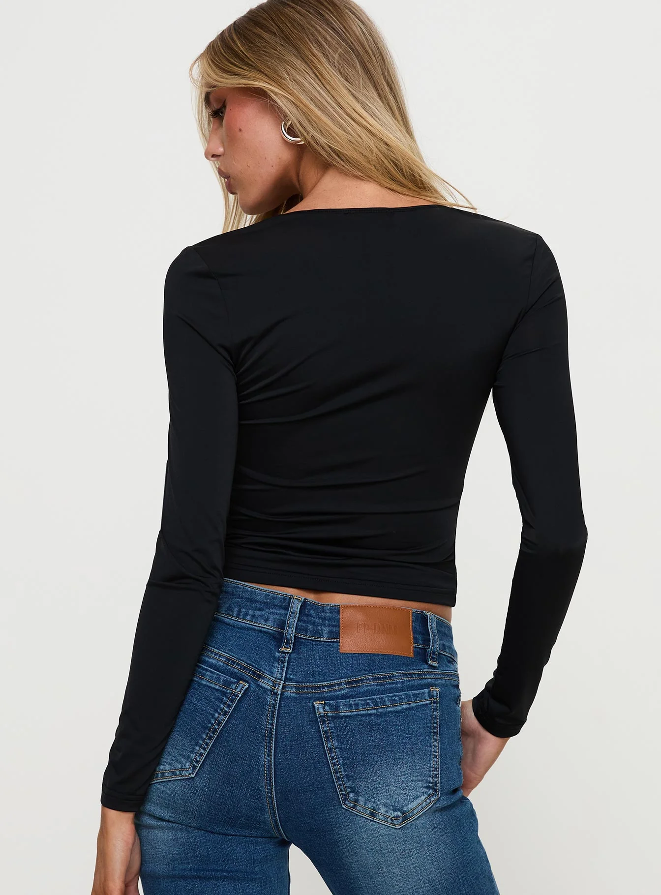 Xandi Long Sleeve Top Black / Leopard - Image 5
