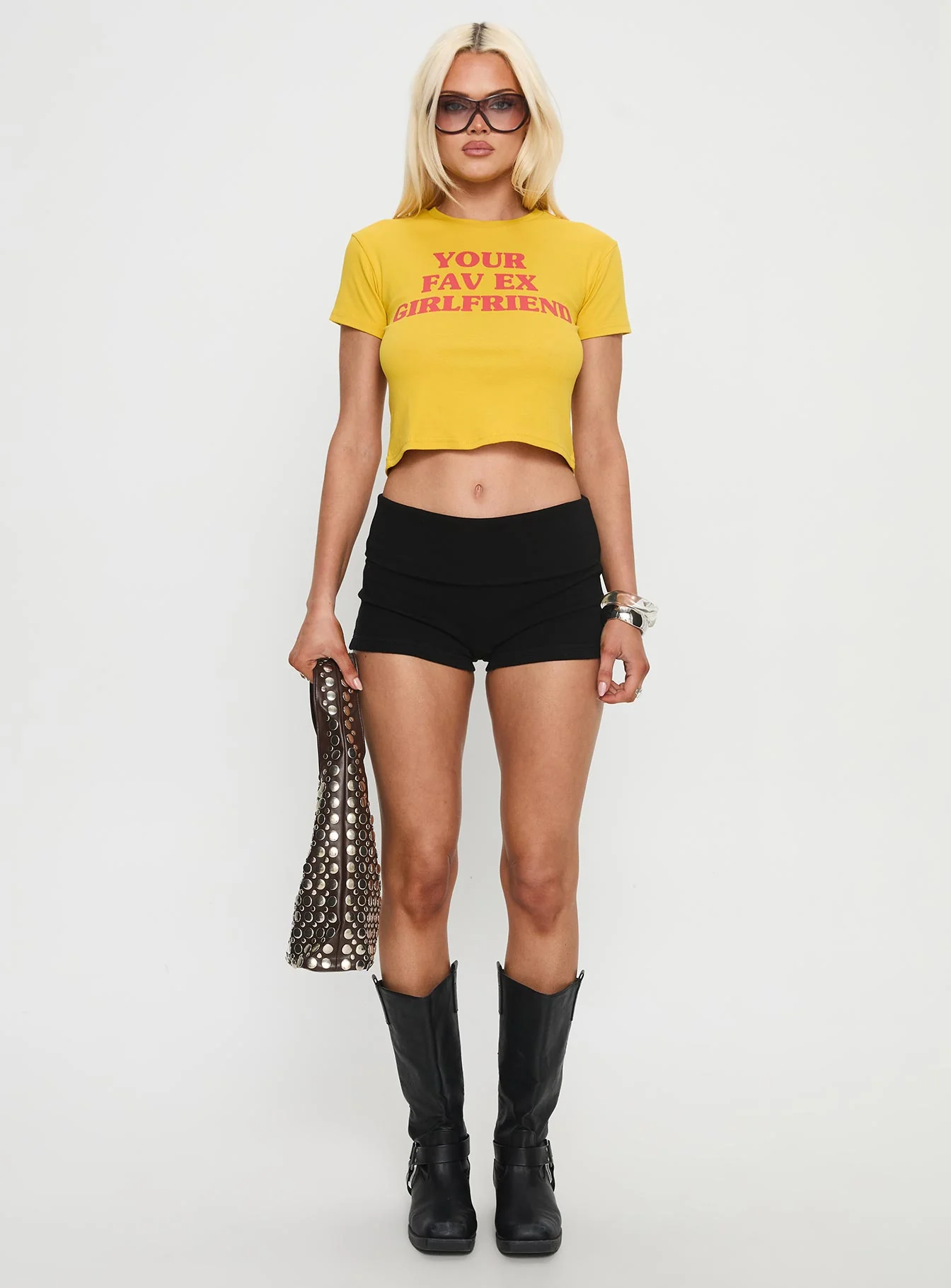 Your Favourite Ex Graphic Top Yellow - Image 7