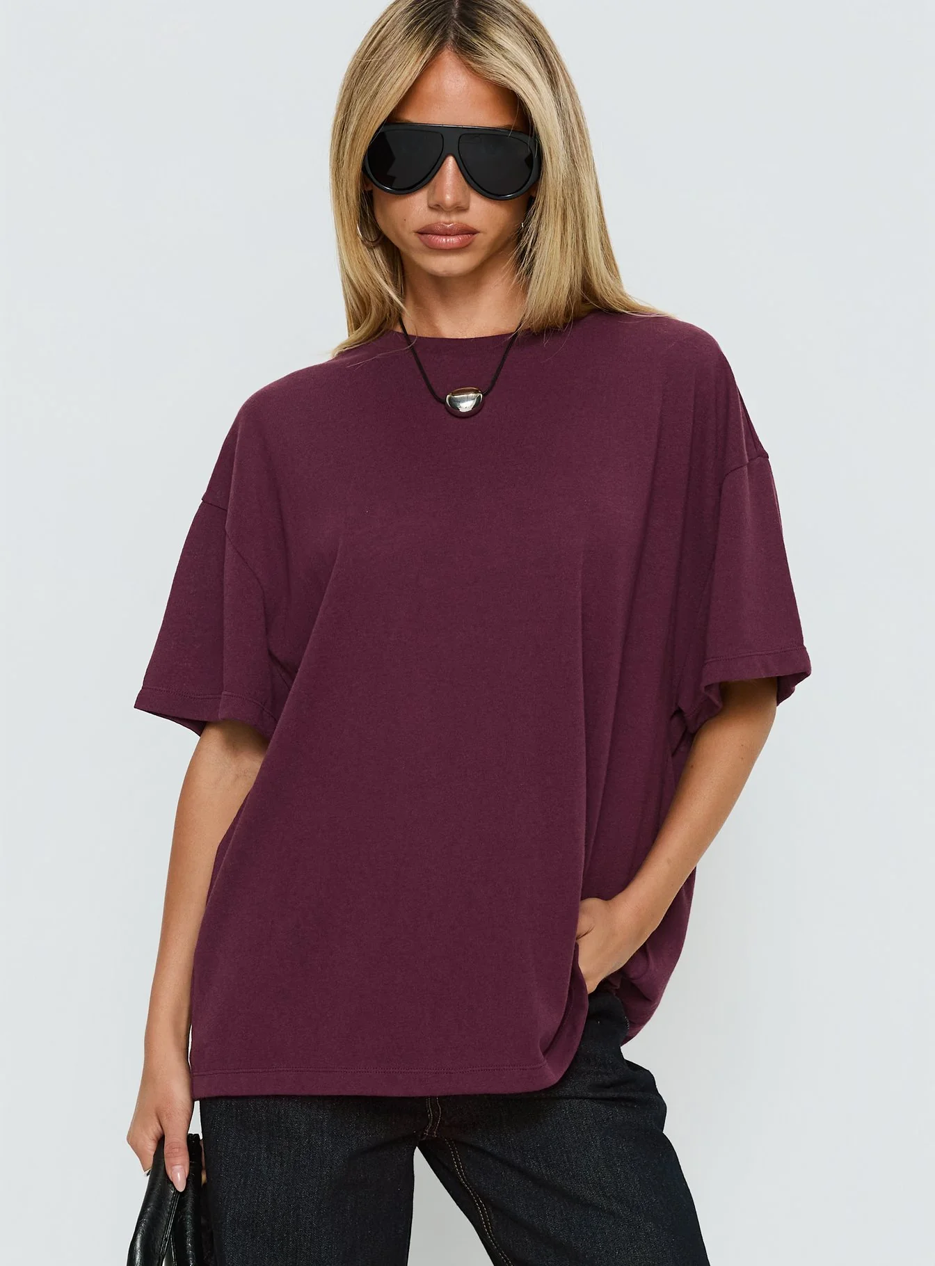 Zaydee Oversized Tee Cherry - Image 2