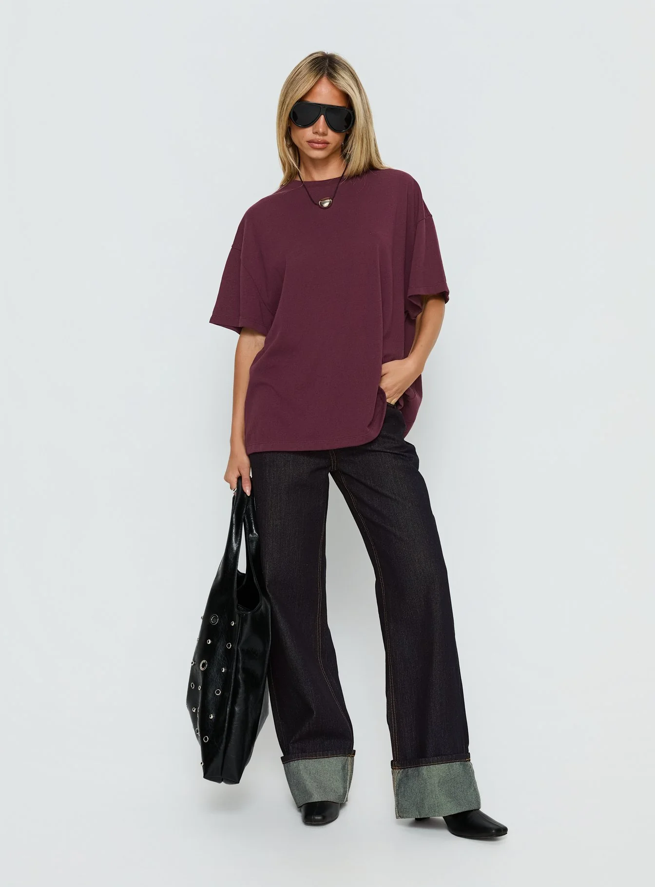 Zaydee Oversized Tee Cherry - Image 3