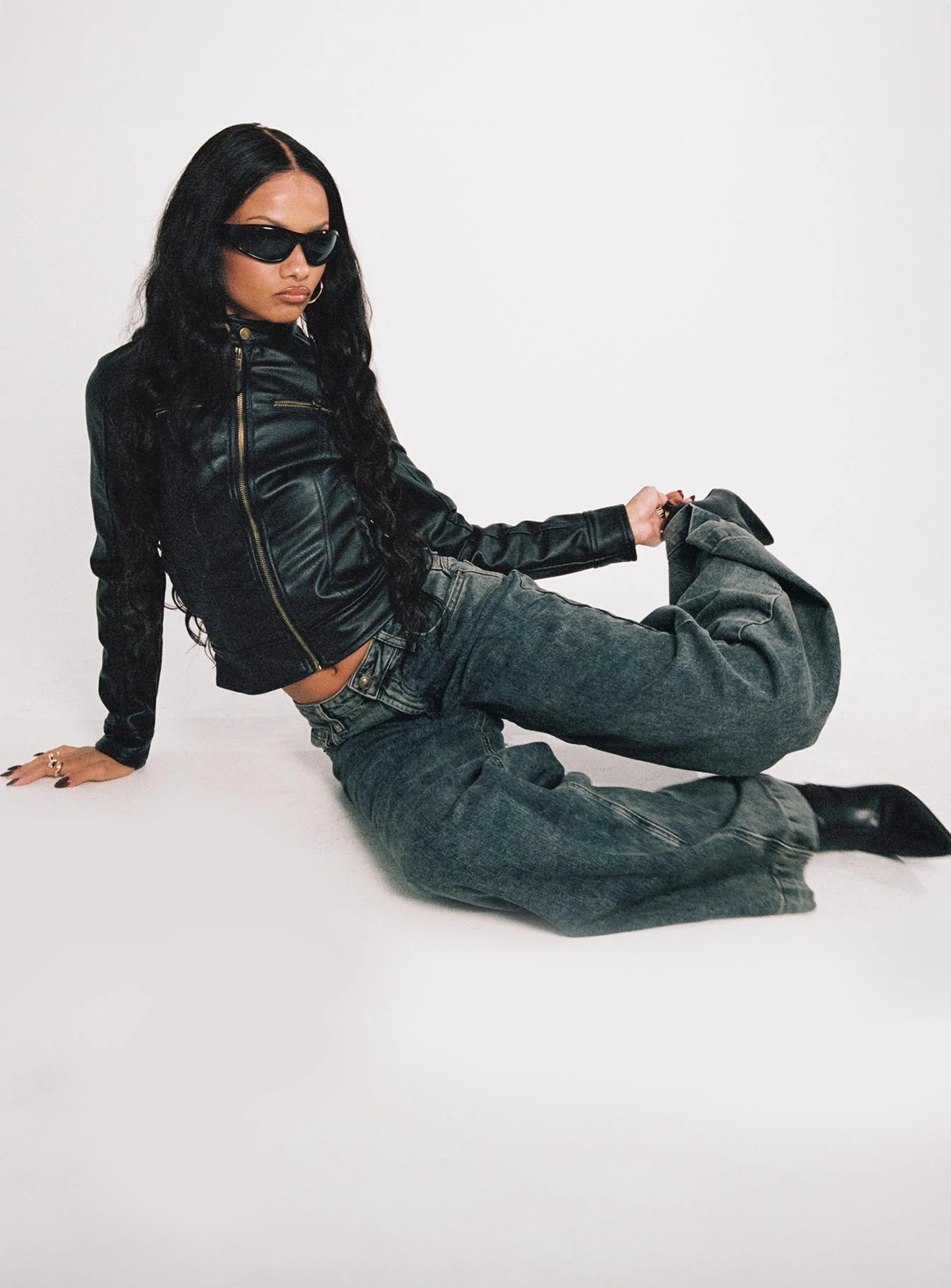 Ziggie Low Rise Baggy Jeans Antique Wash - Image 9